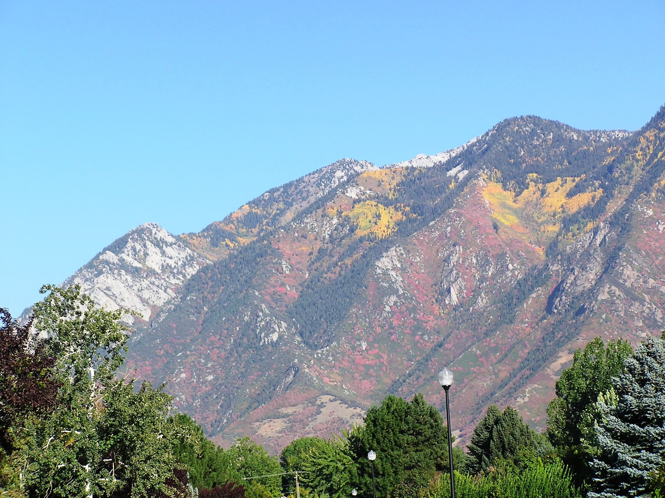 Wasatch Mountains viewed from a Sandy, Utah neighborhood